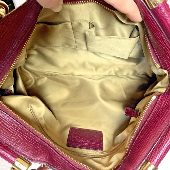 Coach Madison Burgundy Leather Pinnacle Drifter Satchel Shoulder Bag #21503 - Picture 7 of 16